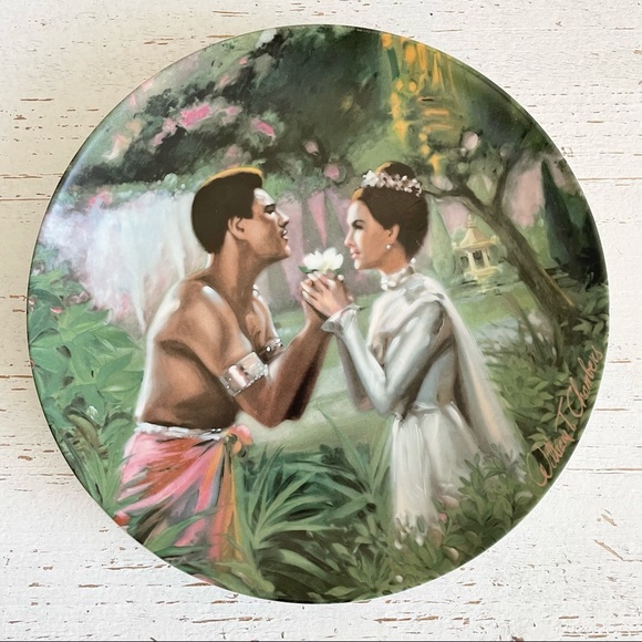 Signed We Kiss in a Shadow by William Chambers from The King and I Plate 80s - Picture 1 of 2